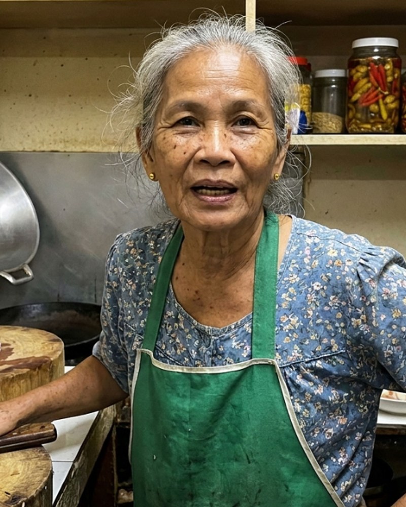 Auntie Ploy in her kitchen in Bangkok